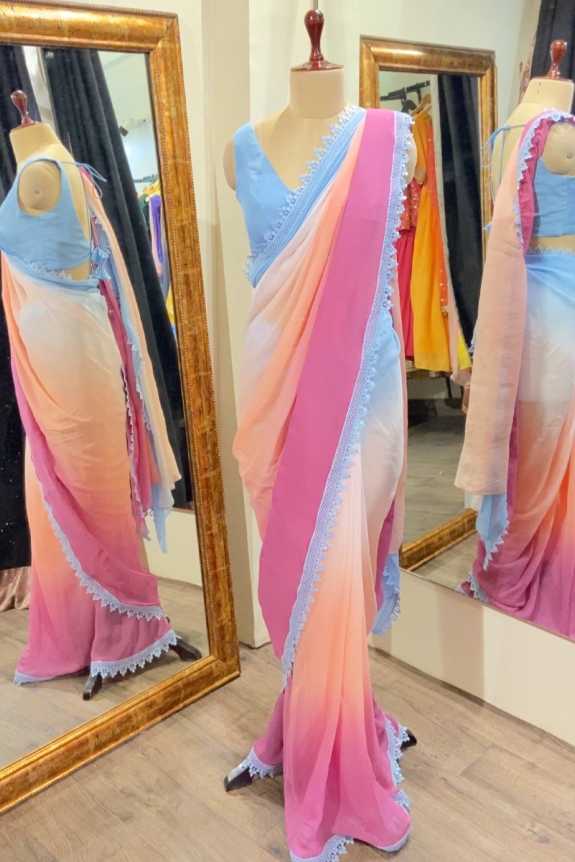 Ombre Saree
